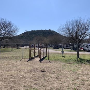 Rio Guadalupe Resort - The dog park entrance - Tubing Near Me - New Braunfels, Texas
