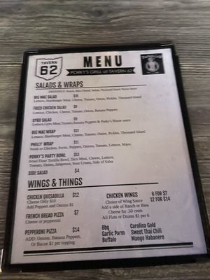Menu photo 3 Tavern 62 Orient, OH
