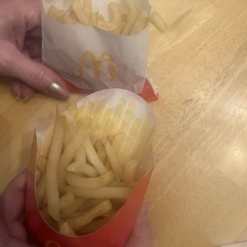 McDonald's - Less than half filled and very clear they just threw them in the microwave instead of replacing them. - Fast Food Near Me - Baton Rouge, Louisiana