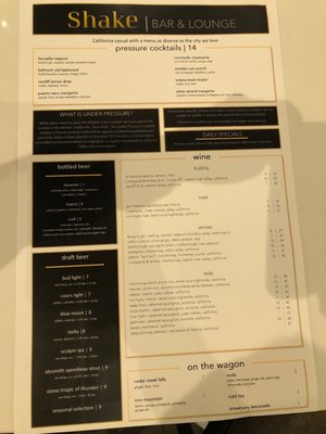Menu photo 3 Shake Bar & Lounge San Diego, CA Menu photo 3 Shake Bar & Lounge San Diego, CA