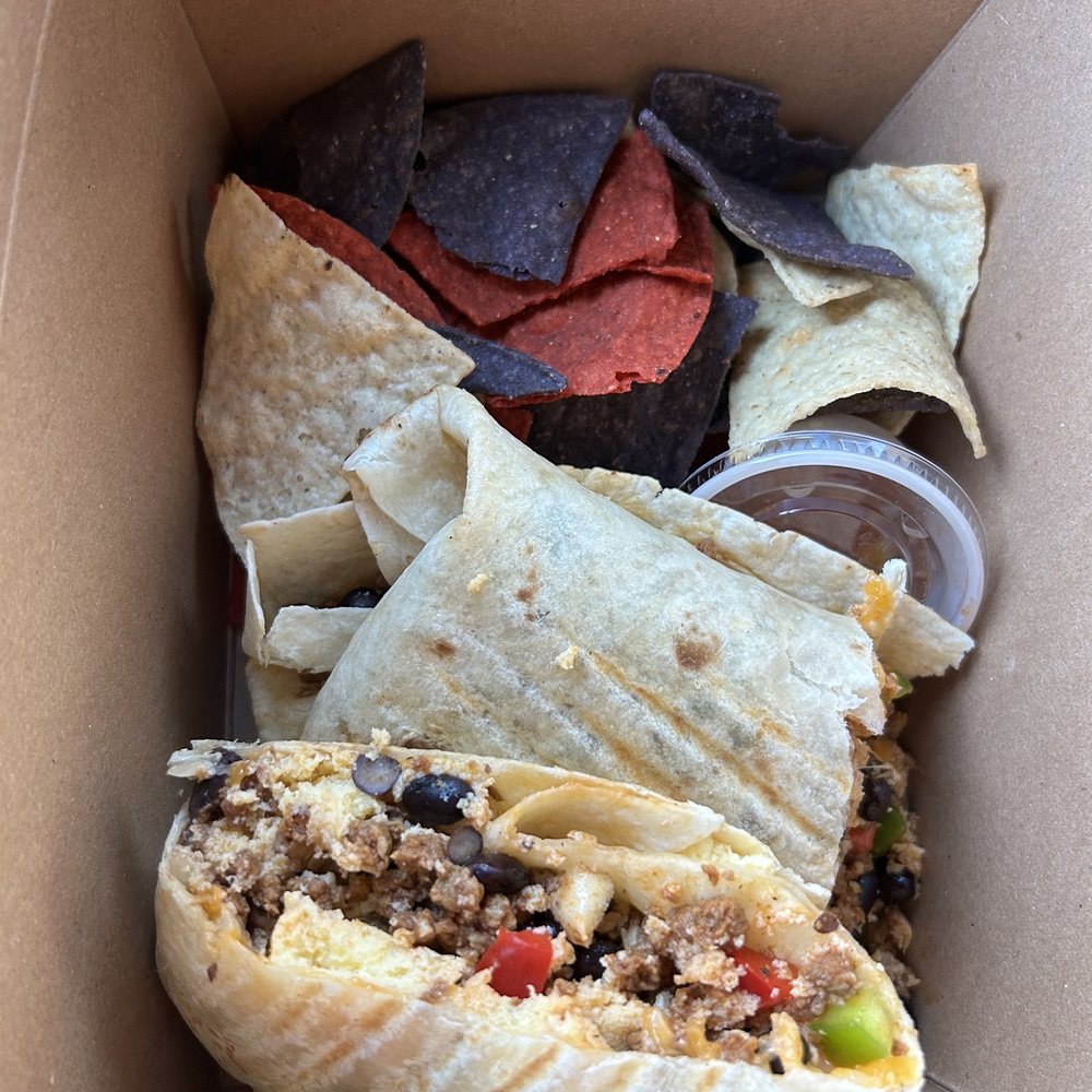 Not Your Average Joe - Chorizo breakfast burrito - Coffee & Tea Near Me - Oklahoma City, Oklahoma