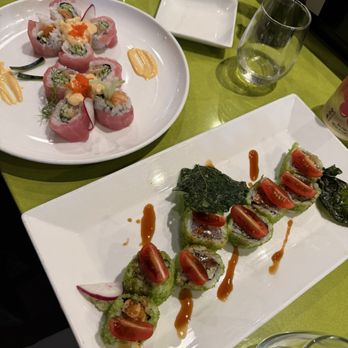 Tona - Cherry blossom and grinch roll - Sushi Bars Near Me - Ogden, Utah Tona - Cherry blossom and grinch roll - Sushi Bars Near Me - Ogden, Utah