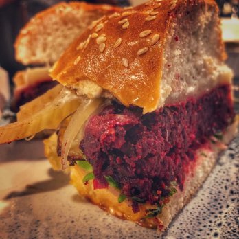 The Brewer's Art - Lentil beet burger - Breweries Near Me - Baltimore, Maryland The Brewer's Art - Lentil beet burger - Breweries Near Me - Baltimore, Maryland