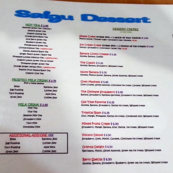 Salju Dessert - Menu, other side - Desserts Near Me - Alhambra, California Salju Dessert - Menu, other side - Desserts Near Me - Alhambra, California