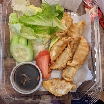 Saigon Bistro - Thin tiny potstickers. Not like the big fluffy thick pillowy ones they used to have that I dream of. - Vietnamese Near Me - Concord, California Saigon Bistro - Thin tiny potstickers. Not like the big fluffy thick pillowy ones they used to have that I dream of. - Vietnamese Near Me - Concord, California