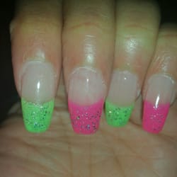 Fill with gel french tip.