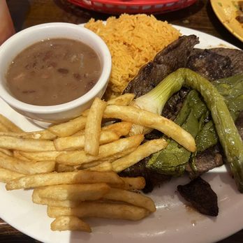 El Portal - French Fries Rice and Beans Steak with Onions - Mexican Near Me - Elizabeth, New Jersey