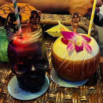 High Roller Tiki Lounge - Pumpkin Spice Sacrifice and Painkilla - Tiki Bars Near Me - Solvang, California High Roller Tiki Lounge - Pumpkin Spice Sacrifice and Painkilla - Tiki Bars Near Me - Solvang, California