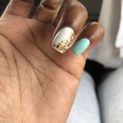Regal Nails, Salon & Spa - The design I settled for, white is cracking