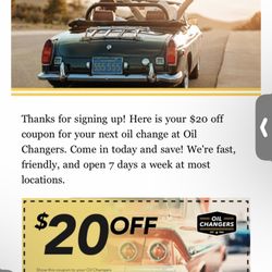Oil Changers - Great deal! Thank you!