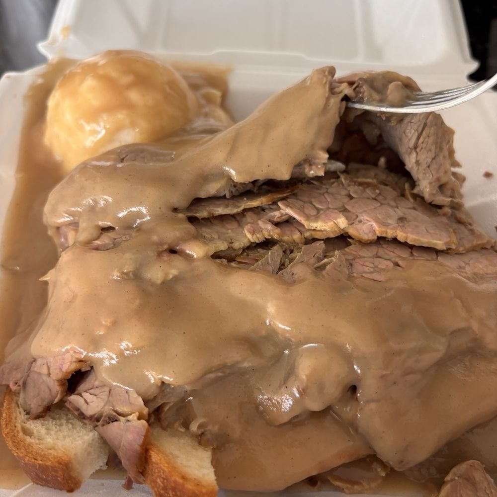 The Bagel Restaurant and Deli - Beef brisket open face sandwich - Delis Near Me - Chicago, Illinois The Bagel Restaurant and Deli - Beef brisket open face sandwich - Delis Near Me - Chicago, Illinois