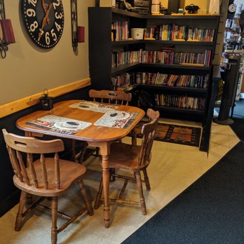 Steamin' Joe Coffeehouse - Seating area with books. - Coffee & Tea Near Me - Florence, Wisconsin Steamin' Joe Coffeehouse - Seating area with books. - Coffee & Tea Near Me - Florence, Wisconsin
