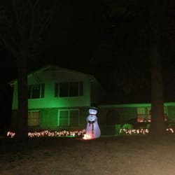 Christmas Lights Display at Horseshoe Trail - Snowman.
