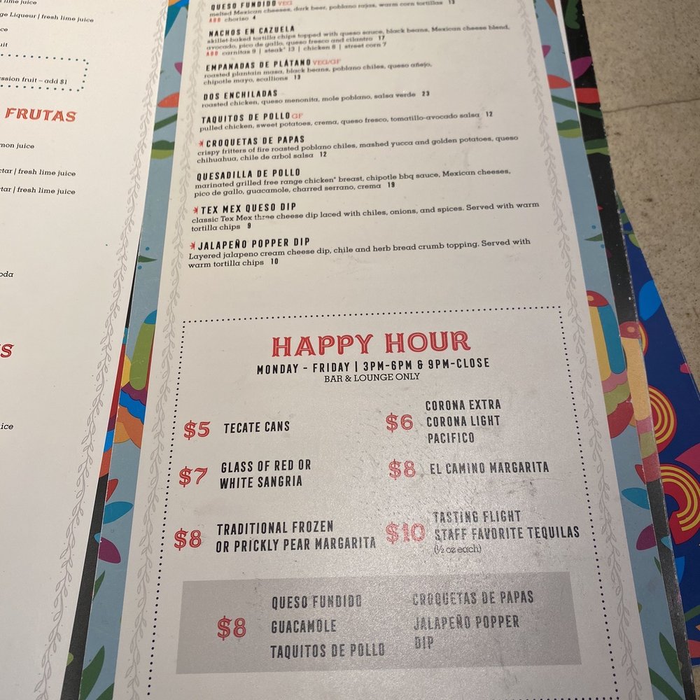 Dos Caminos - Happy hour menu from 3-6pm - Mexican Near Me - New York, New York Dos Caminos - Happy hour menu from 3-6pm - Mexican Near Me - New York, New York