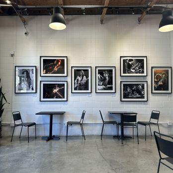 Kavat Coffee - Eye for Sound art placed along their walls! - Coffee & Tea Near Me - Los Angeles, California