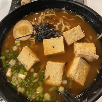 Ramen Mafia - The best vegan Ramen!  spicy Shiro Miso Ramen - Japanese Near Me - Winston-Salem, North Carolina