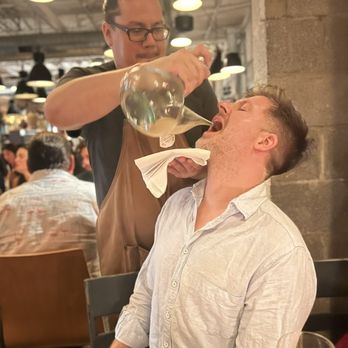 Barcelona Wine Bar - Celebratory birthday shot, no cup needed - Tapas/Small Plates Near Me - Miami, Florida