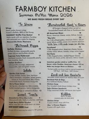 Menu photo 1 Farmboy Kitchen Keystone, SD