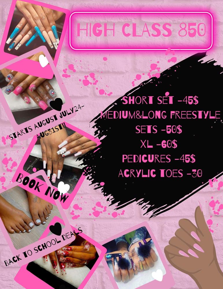 High Class 850 Nails Logo