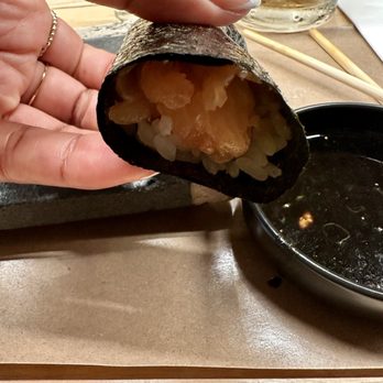 Nori Handroll Bar - King salmon hand roll - Sushi Bars Near Me - Dallas, Texas Nori Handroll Bar - King salmon hand roll - Sushi Bars Near Me - Dallas, Texas