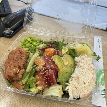 Tak-e sushi & rolls - Poke Bowl Salmon and spicy Tuna.. - Japanese Near Me - Carson, California Tak-e sushi & rolls - Poke Bowl Salmon and spicy Tuna.. - Japanese Near Me - Carson, California