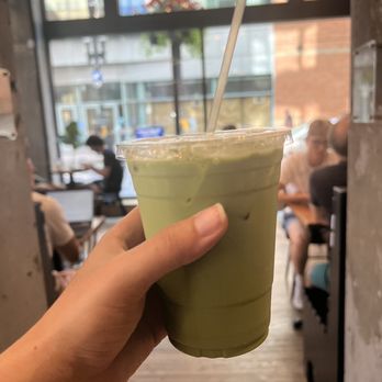 George Howell Coffee - amazing iced matcha latte - Coffee & Tea Near Me - Boston, Massachusetts