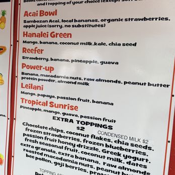 Aloha Juice Bar - Menu - Food Stands Near Me - Hanalei, Hawaii Aloha Juice Bar - Menu - Food Stands Near Me - Hanalei, Hawaii
