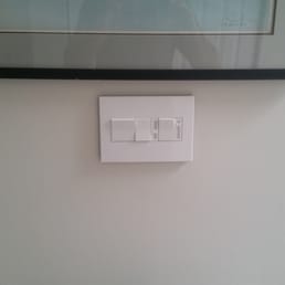 one of 6 switch plates that he wired