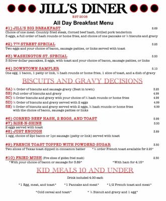 Menu photo 4 Jill's Diner Columbus, IN Menu photo 4 Jill's Diner Columbus, IN