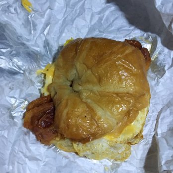 Rockstar Donuts - Bacon, egg and cheese on a croissant. - Donuts Near Me - Largo, Florida