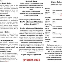 Inner Harmony - Class Schedule