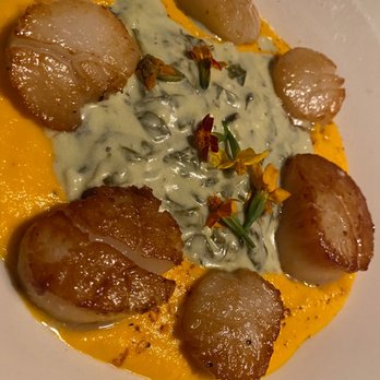 The Mill - Hershey - Scallops- the carrot purée was heaven! - New American Near Me - Hershey, Pennsylvania
