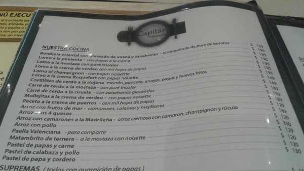 Menu photo 2 El Capitán Buenos Aires, C