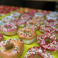 Jack n Jill donuts - Sprinkle icing Donuts