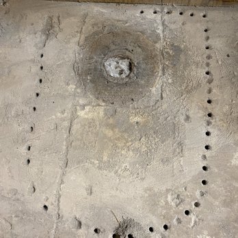 535 Plumbing - Before: I had drilled holes to bust up the concrete but found it was too thick for me - Plumbing Near Me - Honolulu, Hawaii 535 Plumbing - Before: I had drilled holes to bust up the concrete but found it was too thick for me - Plumbing Near Me - Honolulu, Hawaii