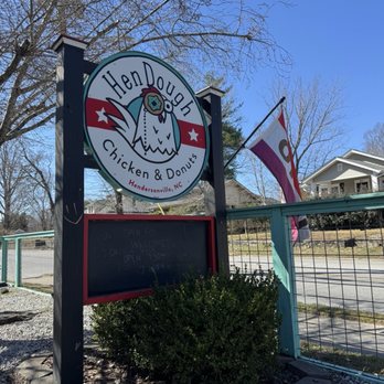 HenDough - HenDough sign, doughnut Donut Breakfast Sandwich and Apple Cheddar Chicken biscuit. - Donuts Near Me - Hendersonville, North Carolina HenDough - HenDough sign, doughnut Donut Breakfast Sandwich and Apple Cheddar Chicken biscuit. - Donuts Near Me - Hendersonville, North Carolina