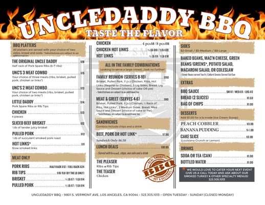 Menu photo 4 UNCLEDADDY BBQ Los Angeles, CA