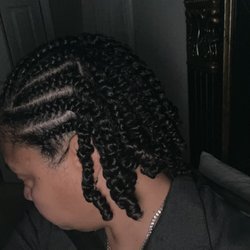SheROSE Hair studio - Braid into two strand twist.