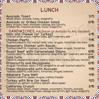 Crostini & Java - Lunch All Day menu - Coffee & Tea Near Me - San Francisco, California Crostini & Java - Lunch All Day menu - Coffee & Tea Near Me - San Francisco, California