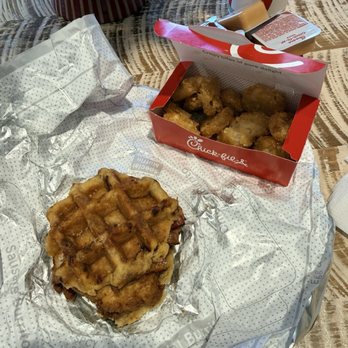 Chick-fil-A - Waffle and chicken with a hash brown - Fast Food Near Me - Oakland, California Chick-fil-A - Waffle and chicken with a hash brown - Fast Food Near Me - Oakland, California