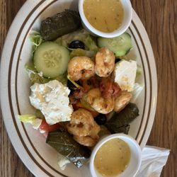 Romano's Italian Cuisine - Greek salad with shrimp