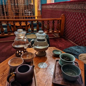 Dobrá Tea West - a variety of tea cups on a table - Tea Rooms Near Me - Asheville, North Carolina Dobrá Tea West - a variety of tea cups on a table - Tea Rooms Near Me - Asheville, North Carolina