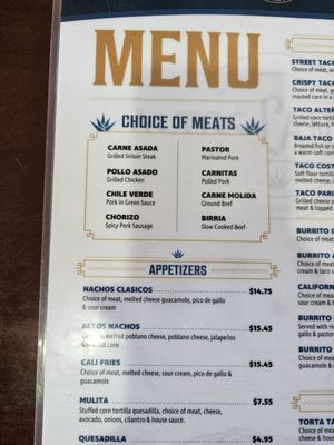 Menu photo 5 Altos Cantina West Sacramento, CA