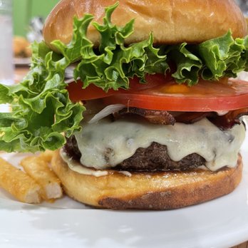 South 40 - Wagyu Burger with fries and onion rings - Bars Near Me - Reno, Nevada South 40 - Wagyu Burger with fries and onion rings - Bars Near Me - Reno, Nevada