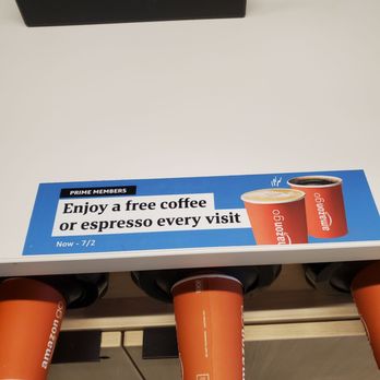 Amazon Go - Free coffee or espresso for prime members.   Now til 7/2. - Convenience Stores Near Me - Torrance, California