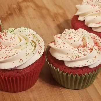 100 Proof Cupcakes - The filled red velvet cupcakes, after frosting - Cupcakes Near Me - Sterling, Virginia 100 Proof Cupcakes - The filled red velvet cupcakes, after frosting - Cupcakes Near Me - Sterling, Virginia