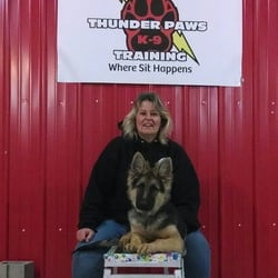 Thunder Paws K-9 Training and Boarding Kennels - Me, Nikki, with one of my in-kennel trainees