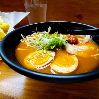 Aoyama Ramen - Tempura Cauliflower and Tonkotsu Spicy Ramen. Wow! - Ramen Near Me - Olathe, Kansas