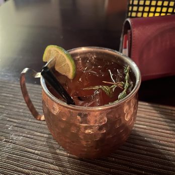 Old City Hall - Cherry mule + rosemary sprigs - New American Near Me - Bay City, Michigan