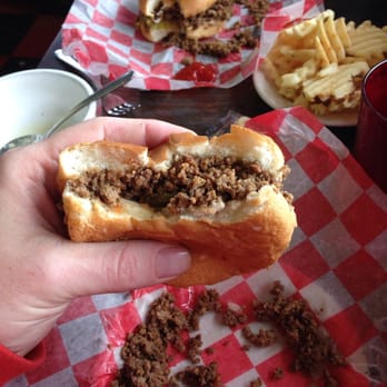 The Barn - Half-eaten Made-Rite served in a checked waxed paper - American Near Me - Brainerd, Minnesota